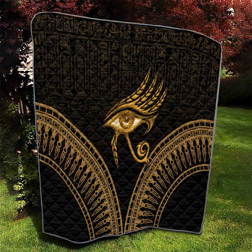Ancient Egypt Gold Intricate Quilt Eye of Horus LT7