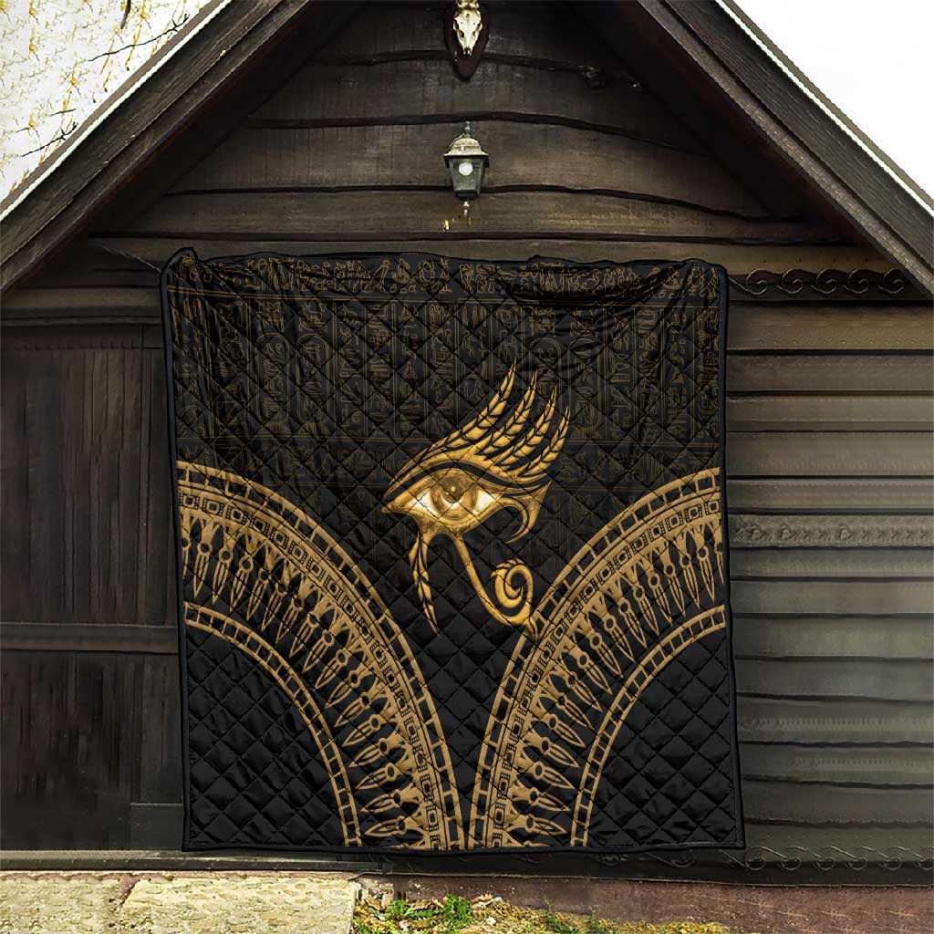 Ancient Egypt Gold Intricate Quilt Eye of Horus LT7