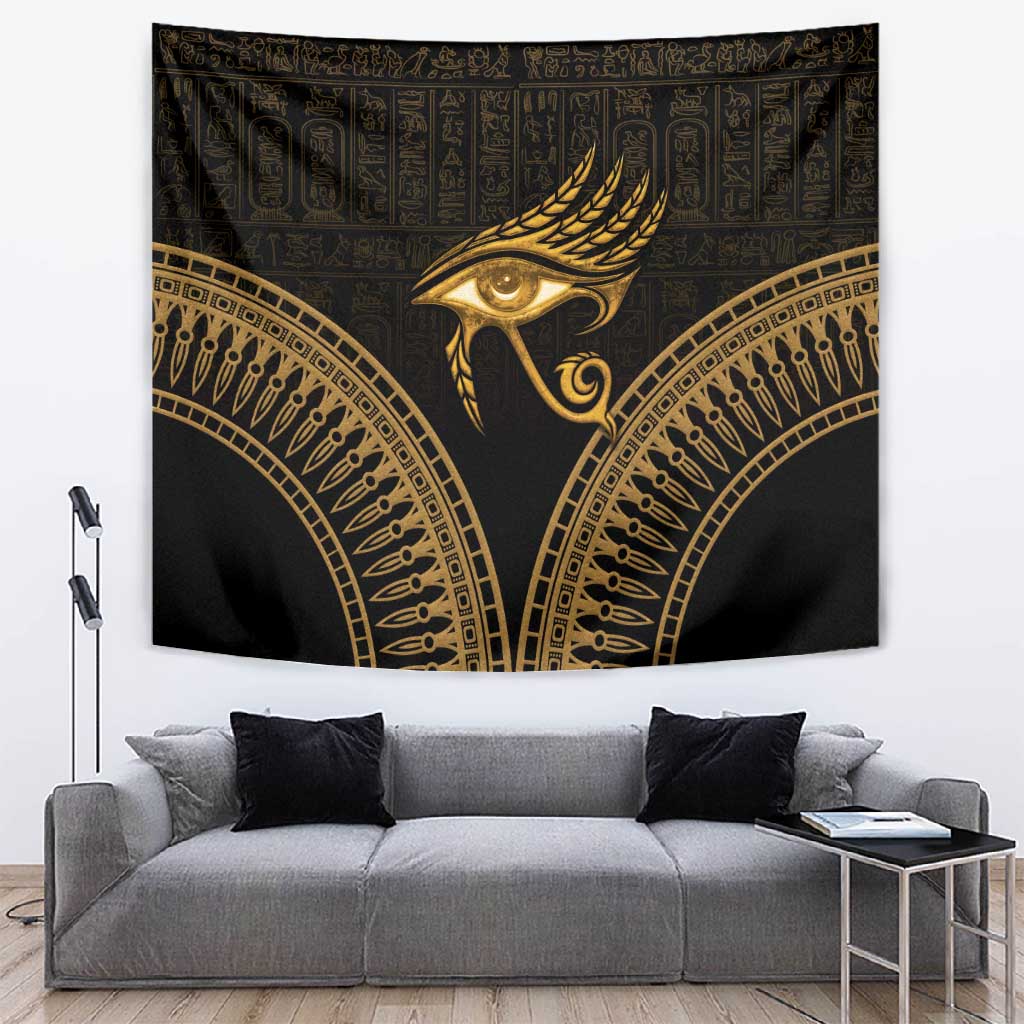 Ancient Egypt Gold Intricate Tapestry Eye of Horus LT7