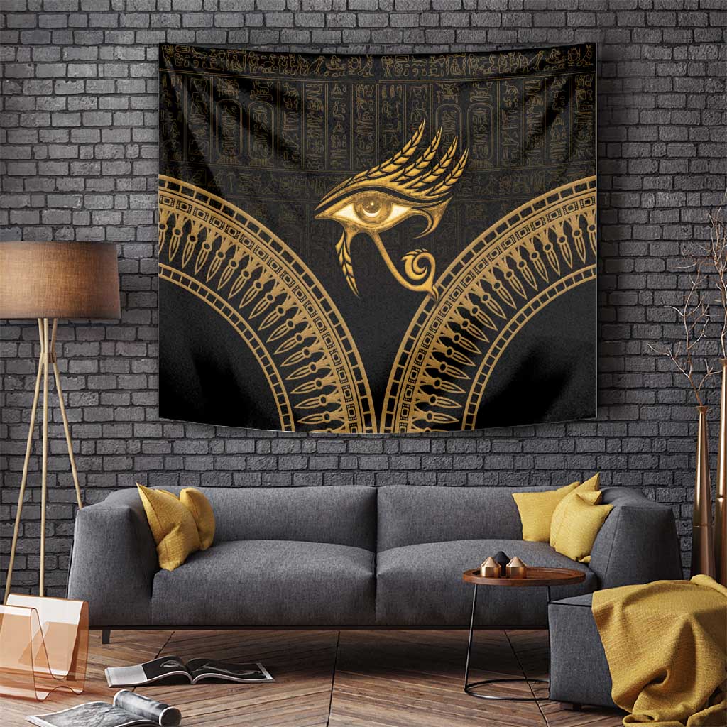 Ancient Egypt Gold Intricate Tapestry Eye of Horus LT7