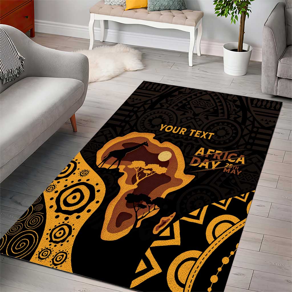 Africa Day Personalized Area Rug Ethnic Retro Style LT7