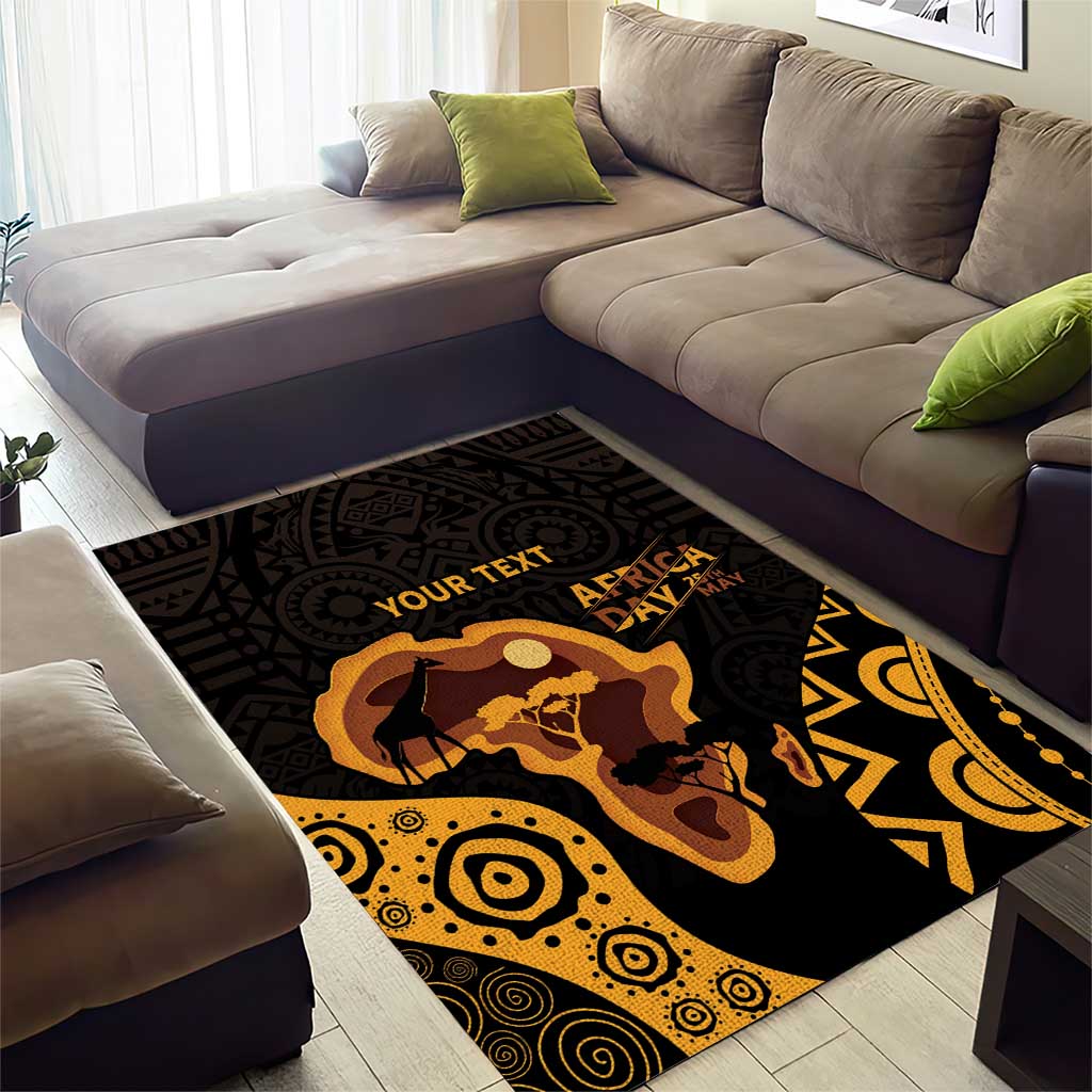 Africa Day Personalized Area Rug Ethnic Retro Style LT7