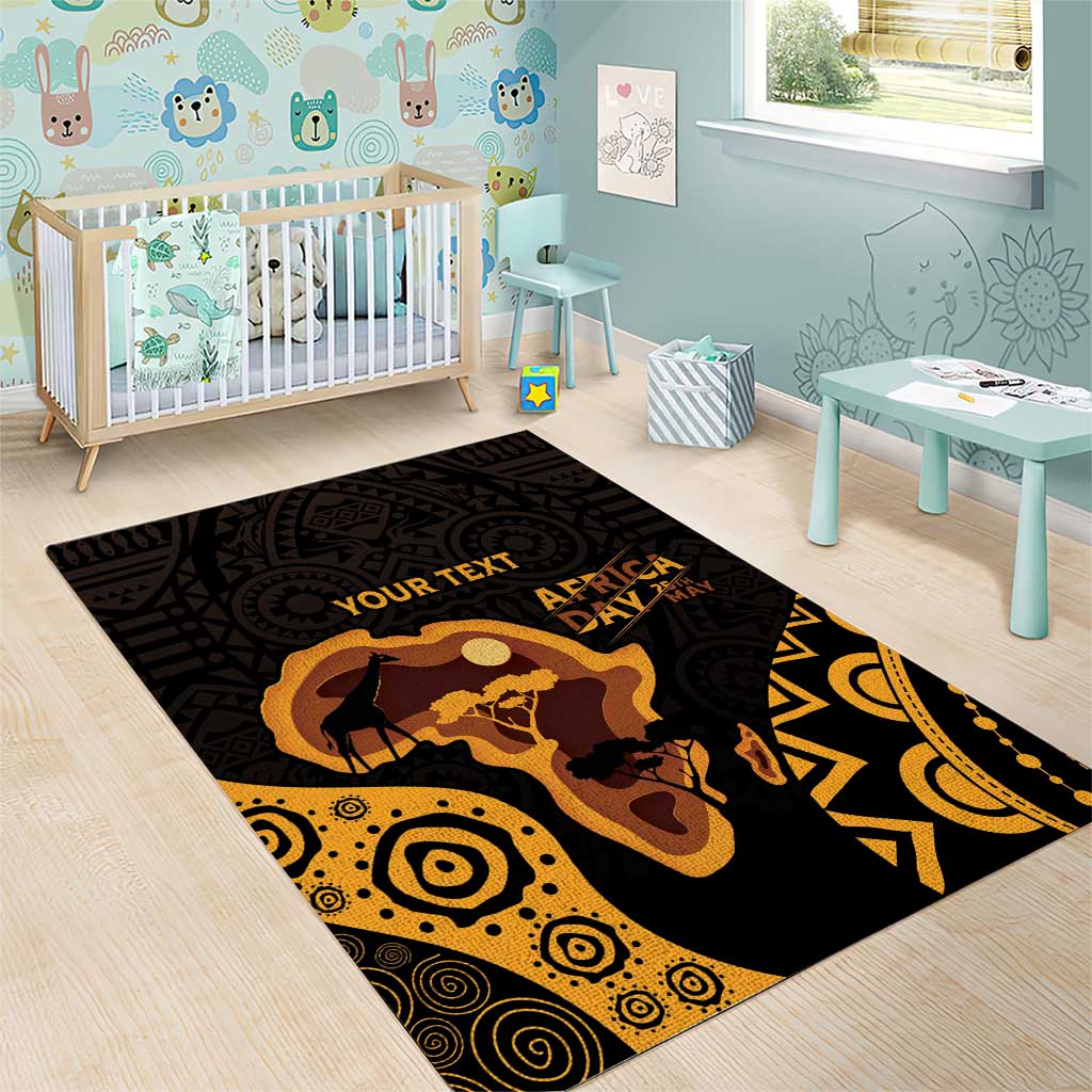 Africa Day Personalized Area Rug Ethnic Retro Style LT7