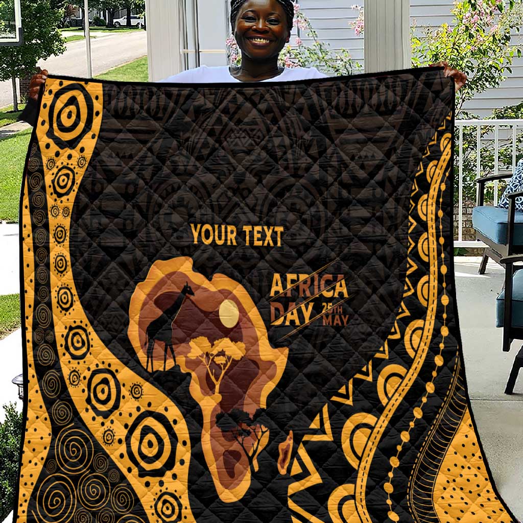 Africa Day Personalized Quilt Ethnic Retro Style LT7