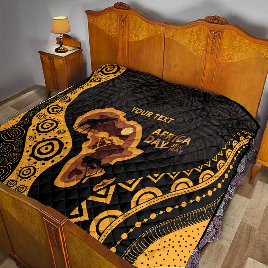 Africa Day Personalized Quilt Ethnic Retro Style LT7