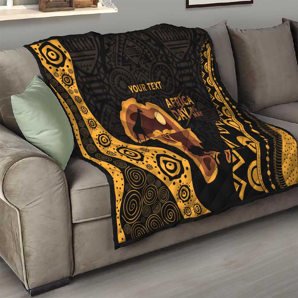 Africa Day Personalized Quilt Ethnic Retro Style LT7