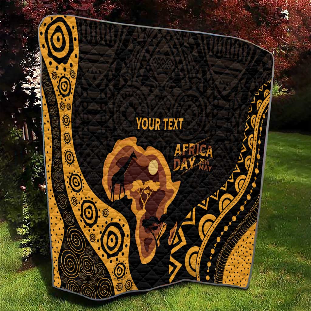 Africa Day Personalized Quilt Ethnic Retro Style LT7