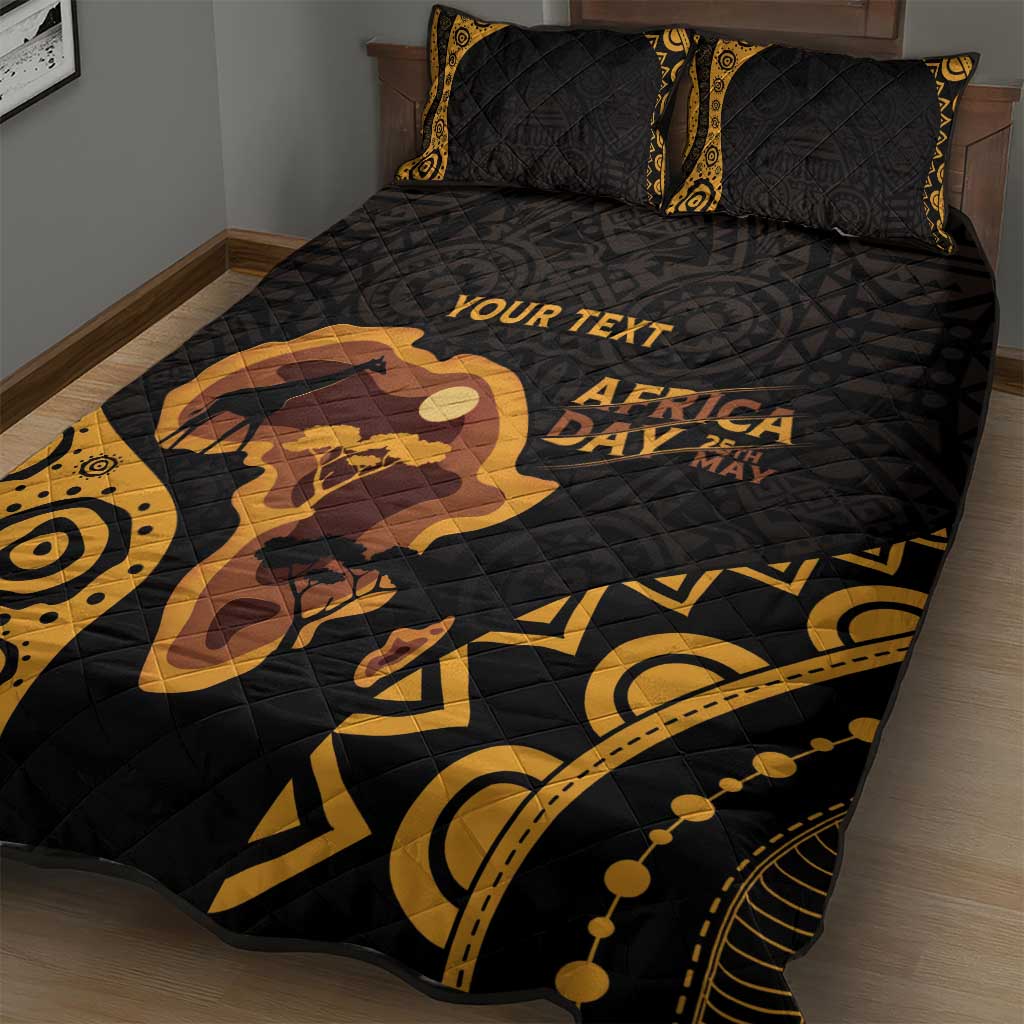 Africa Day Personalized Quilt Bed Set Ethnic Retro Style LT7
