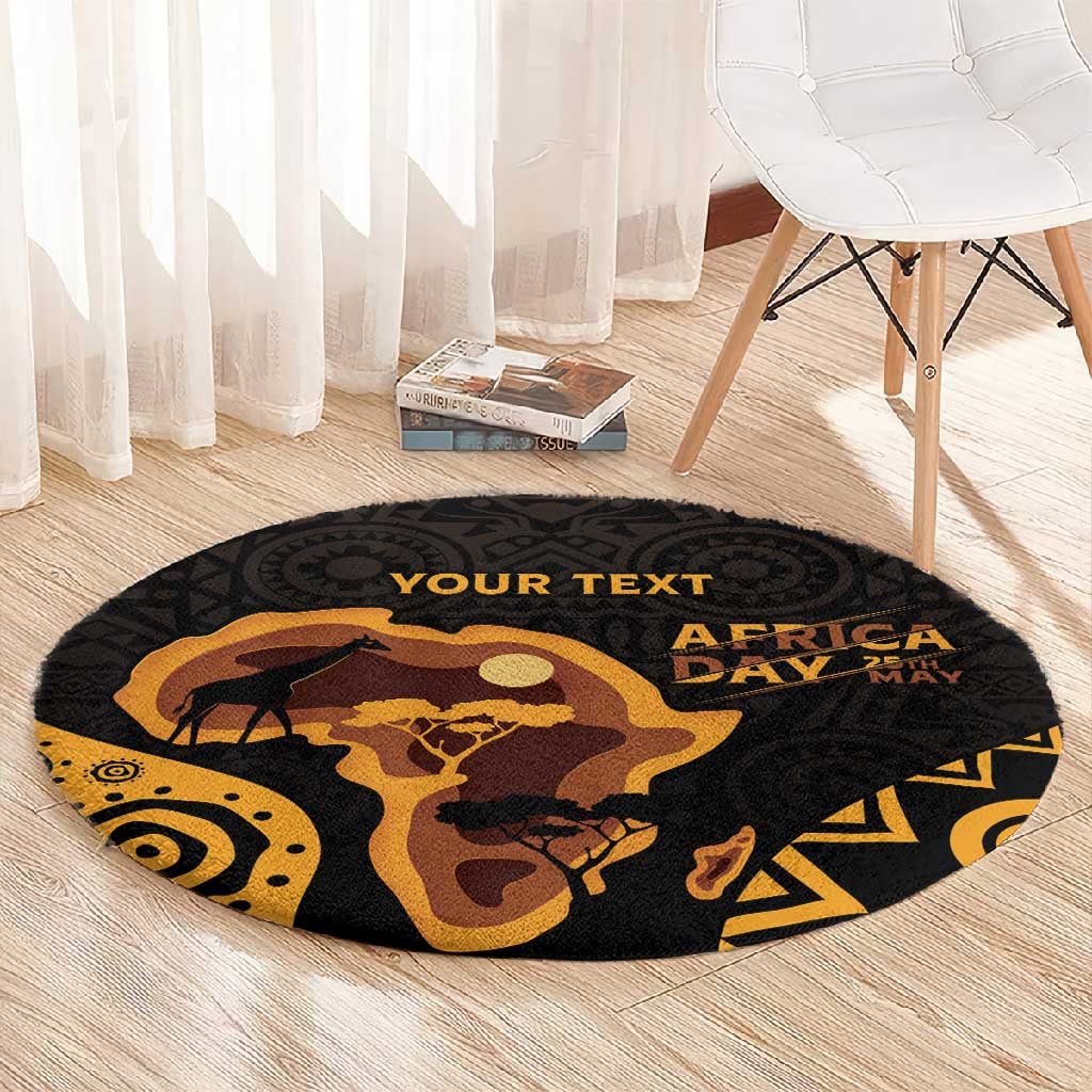 Africa Day Personalized Round Carpet Ethnic Retro Style LT7