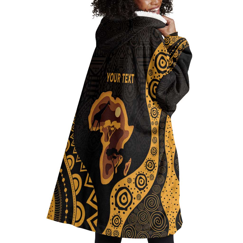 Africa Day Personalized Wearable Blanket Hoodie Ethnic Retro Style LT7