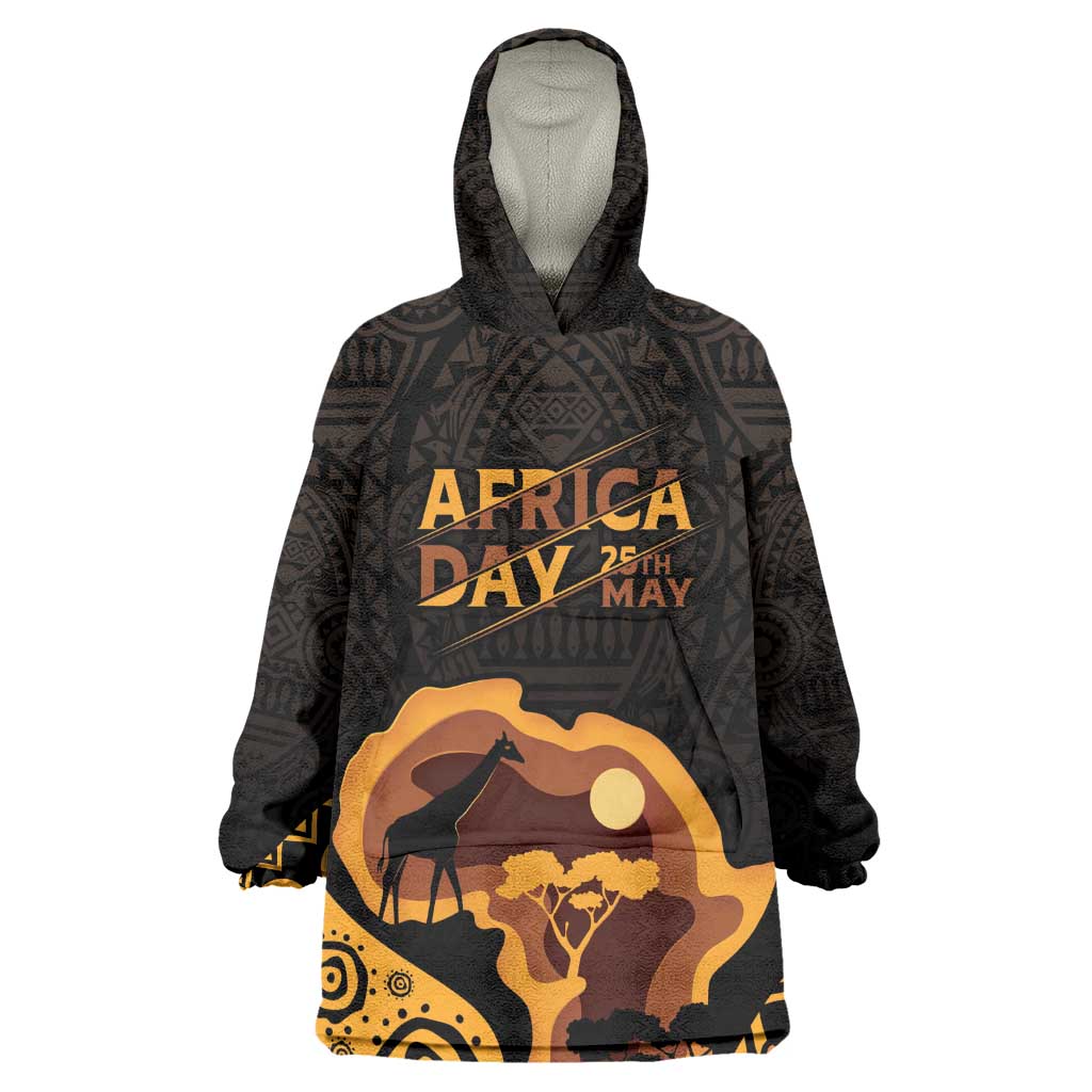 Africa Day Personalized Wearable Blanket Hoodie Ethnic Retro Style LT7