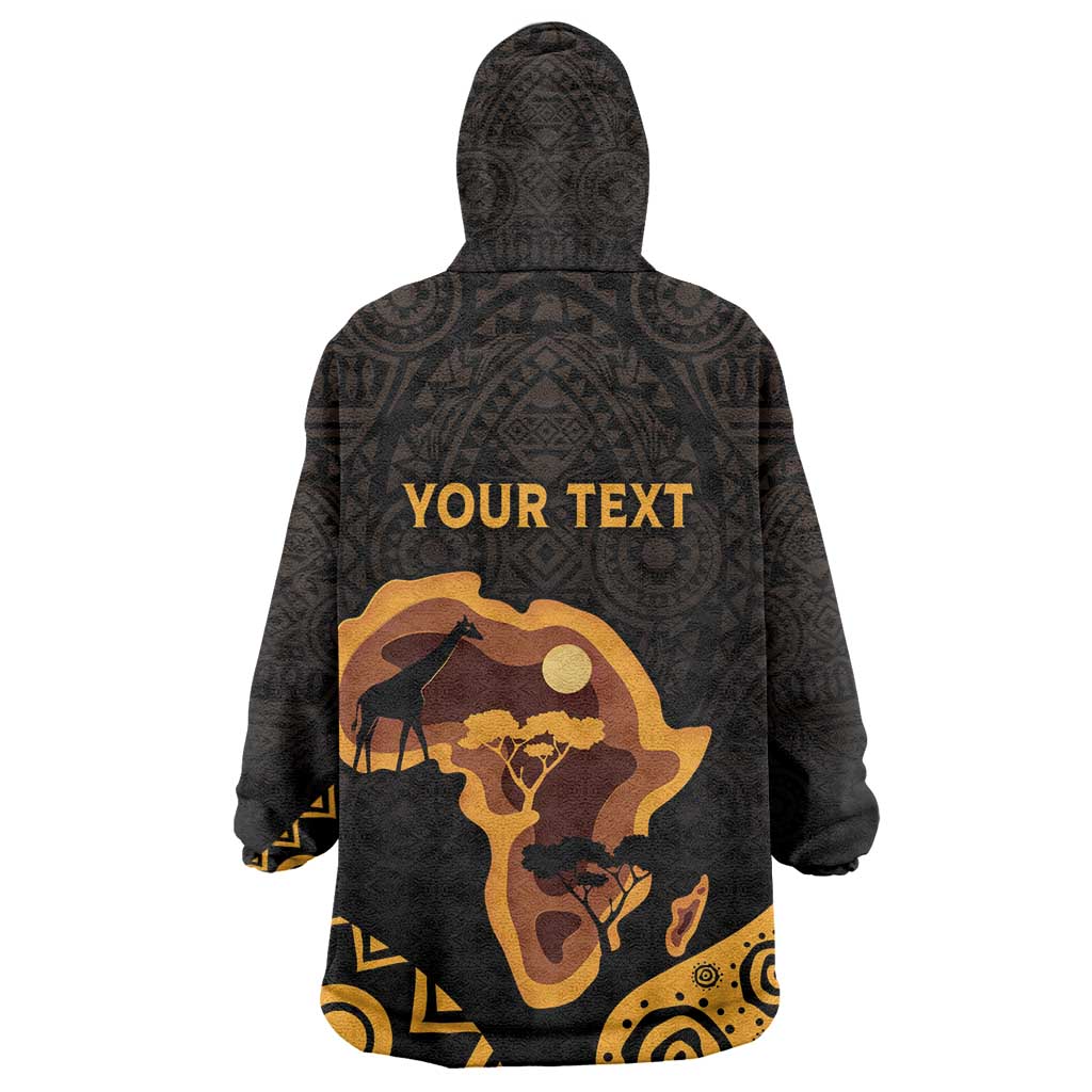 Africa Day Personalized Wearable Blanket Hoodie Ethnic Retro Style LT7