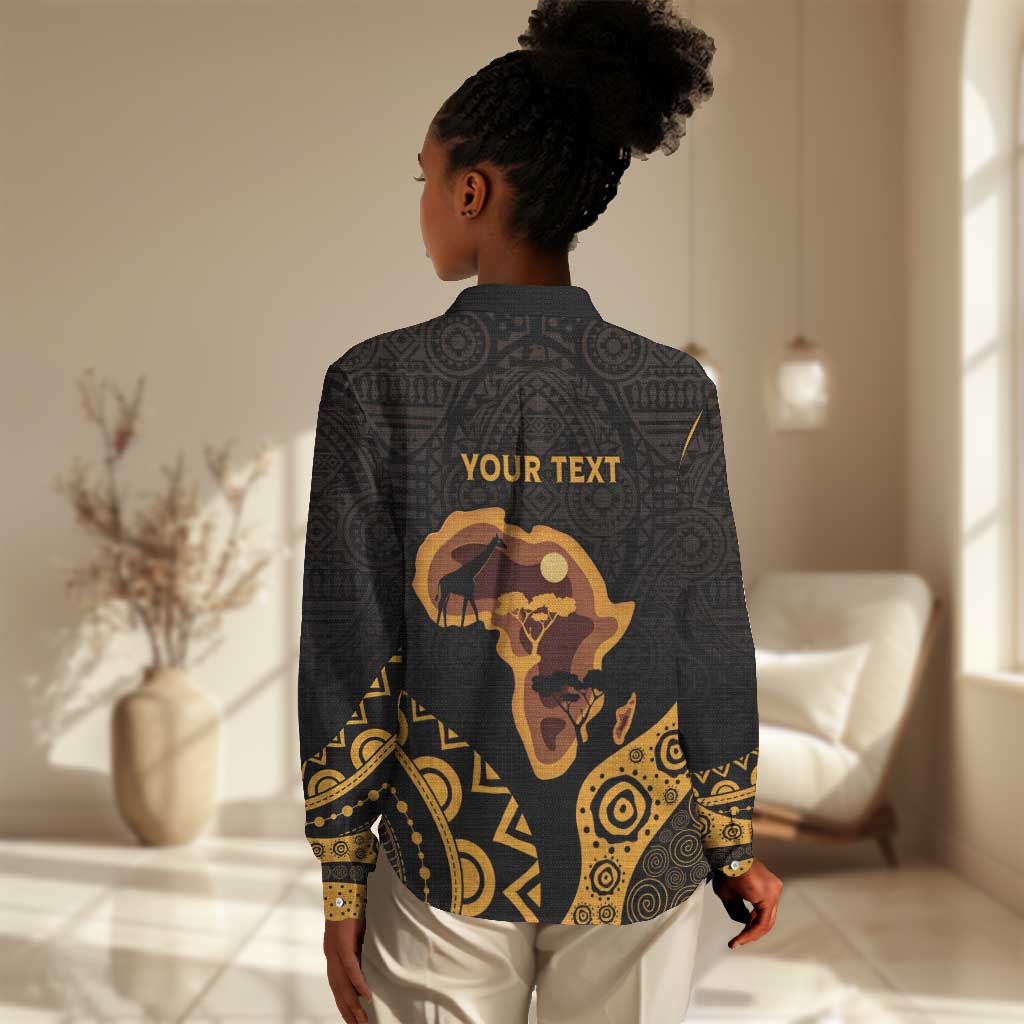 Africa Day Personalized Women Casual Shirt Ethnic Retro Style LT7