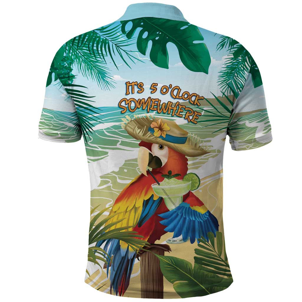 Aloha Hawaii It's 5 o'clock Somewhere Polo Shirt LT7