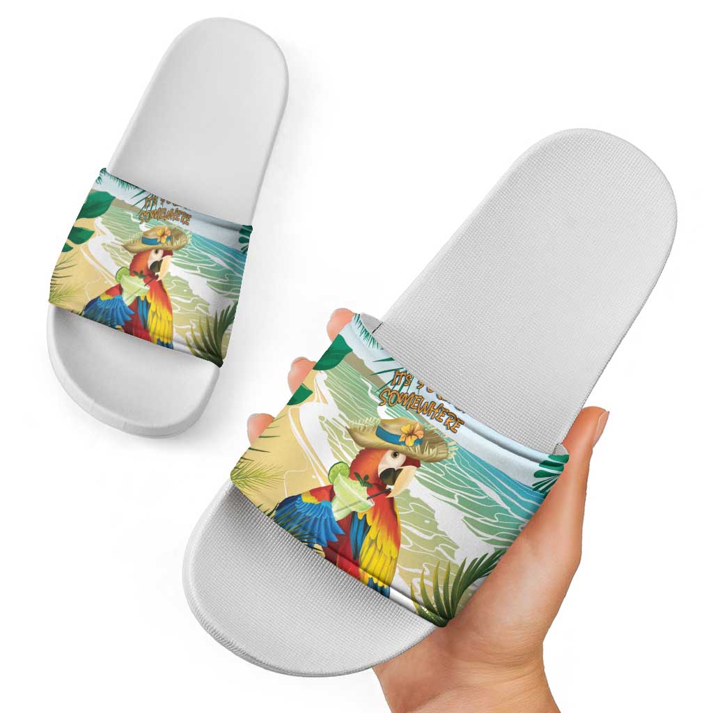 Aloha Hawaii It's 5 o'clock Somewhere Slide Sandals LT7