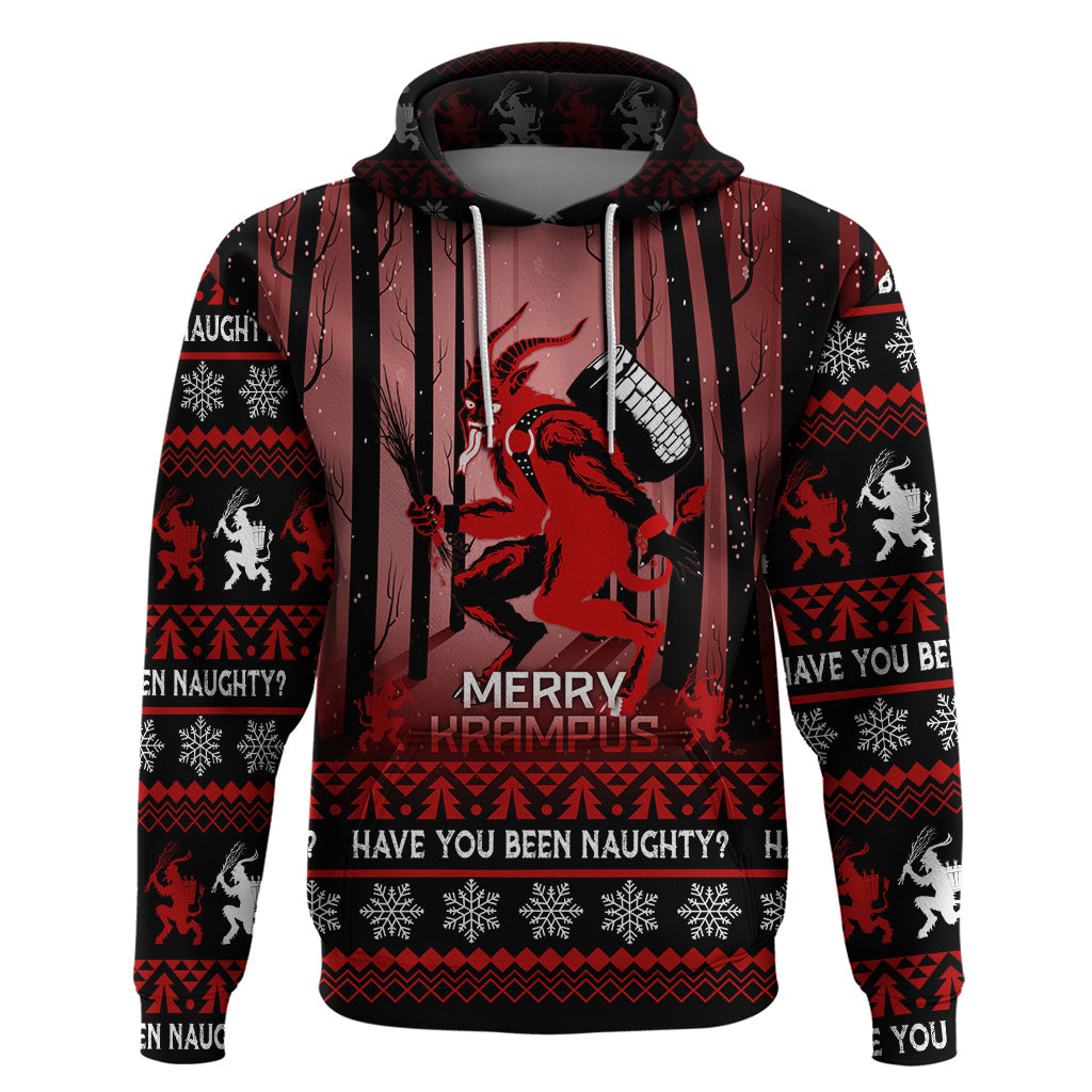 Wonder Print Christmas Hoodie Merry Krampus LT7