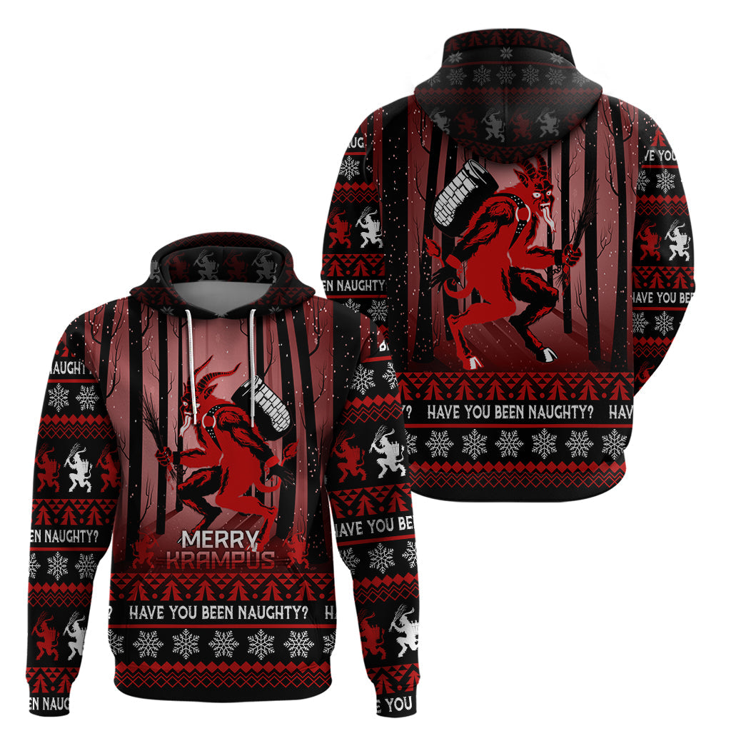 Wonder Print Christmas Hoodie Merry Krampus LT7