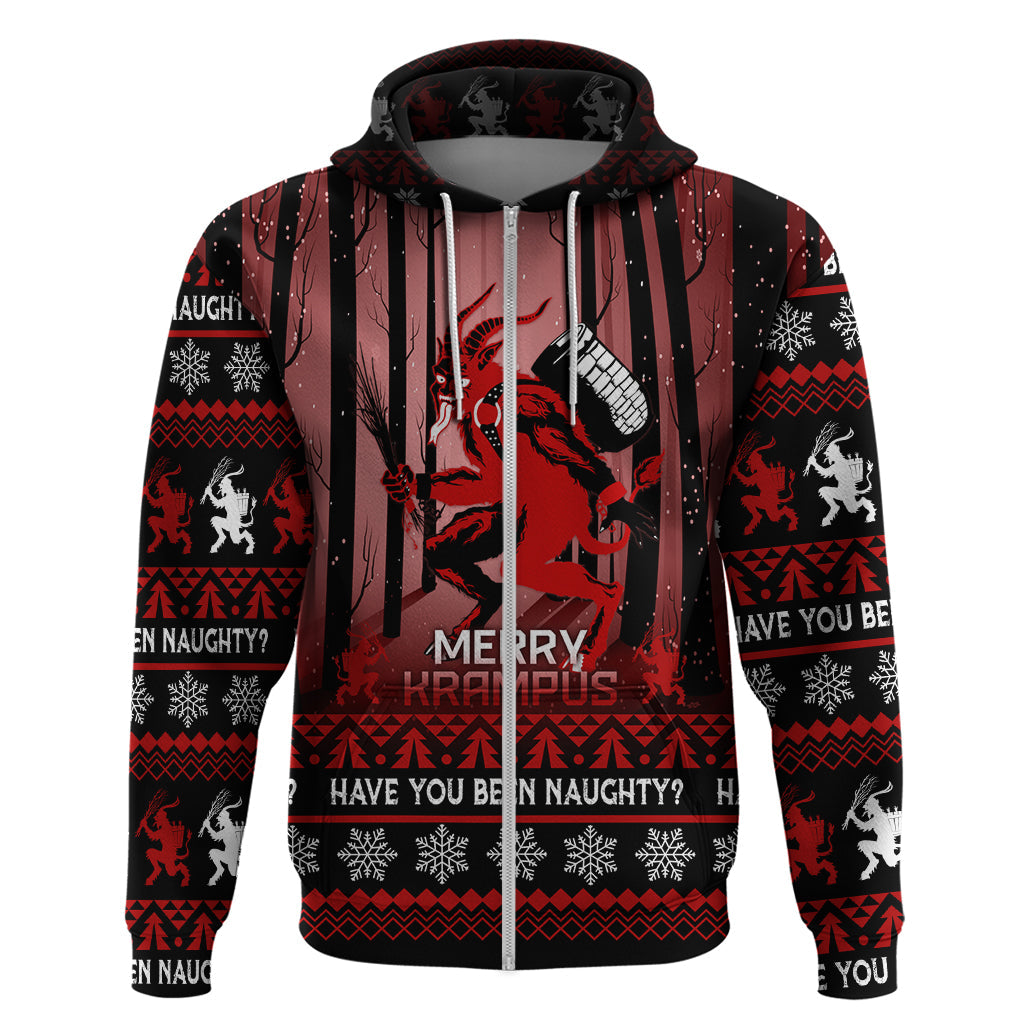 Wonder Print Christmas Hoodie Merry Krampus LT7