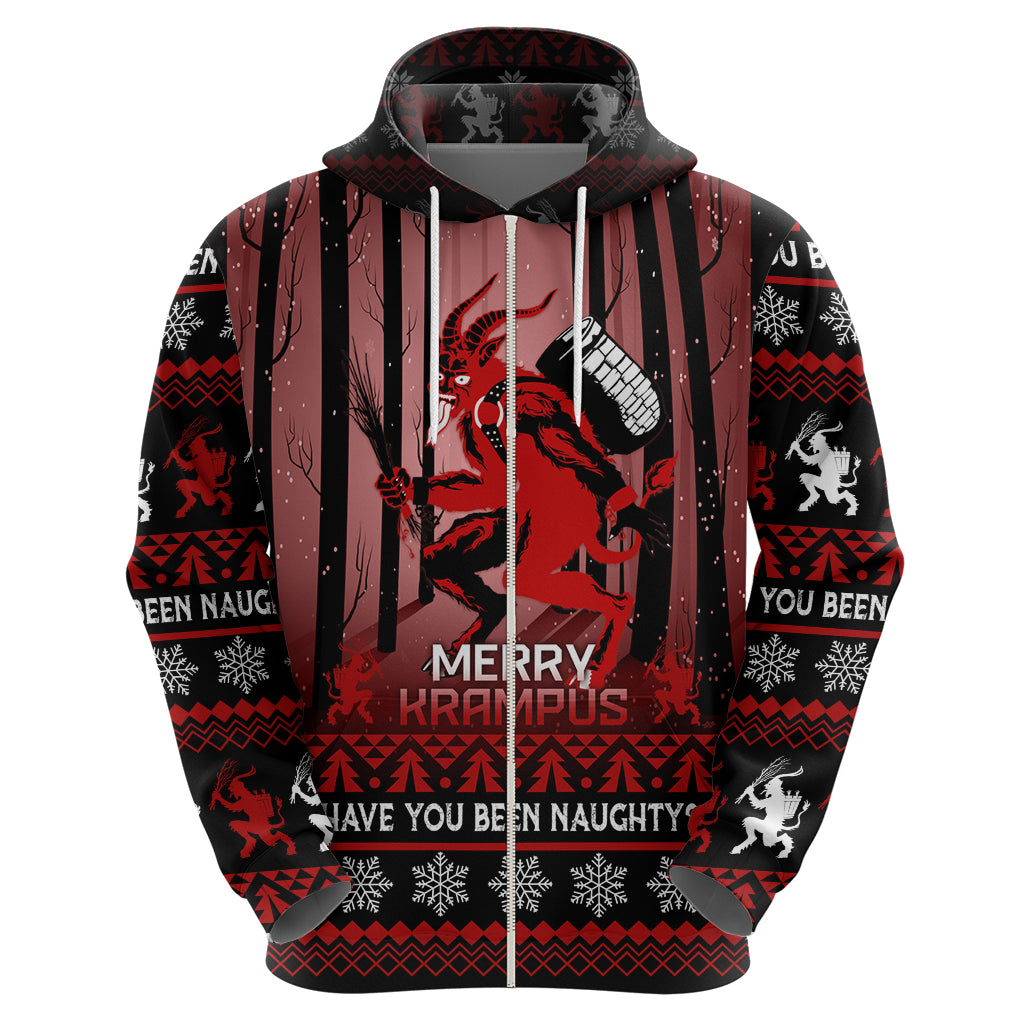 Wonder Print Christmas Hoodie Merry Krampus LT7