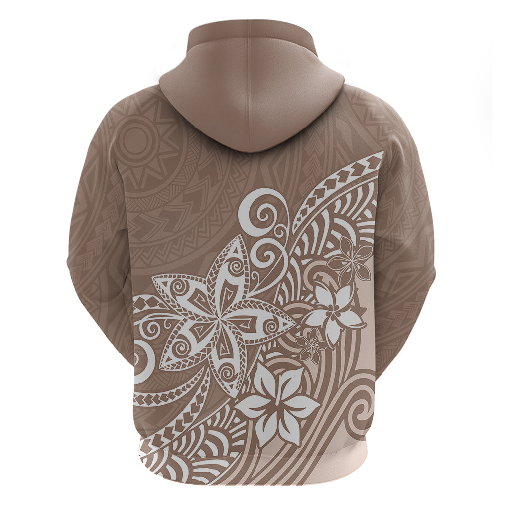 Polynesia Hoodie Plumeria Beige Curves LT7