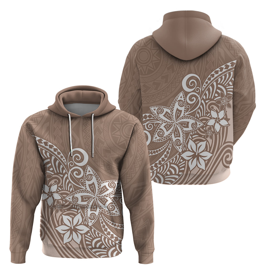 Polynesia Hoodie Plumeria Beige Curves LT7