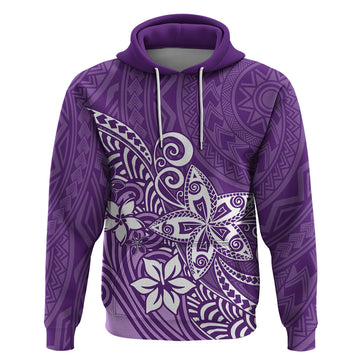 Polynesia Hoodie Plumeria Purple Curves LT7