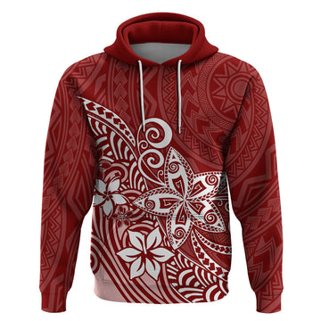 Polynesia Hoodie Plumeria Red Curves LT7