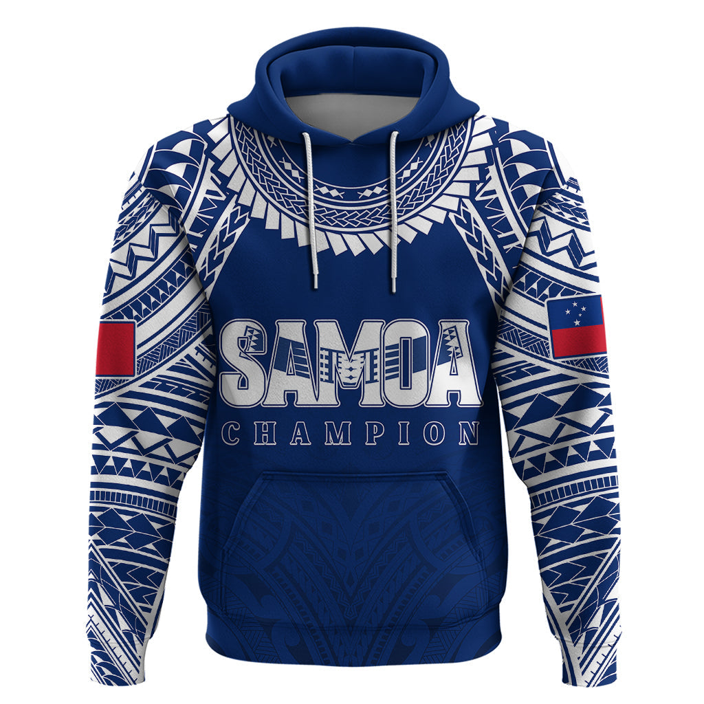 Personalised Samoa Rugby Hoodie WC 2023 Champions LT7