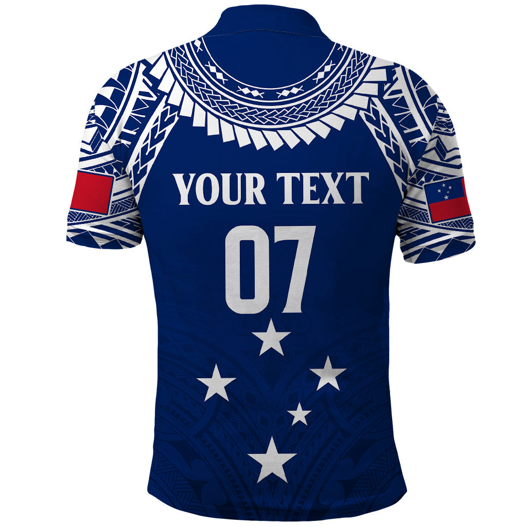 Personalised Samoa Rugby Polo Shirt WC 2023 Champions LT7