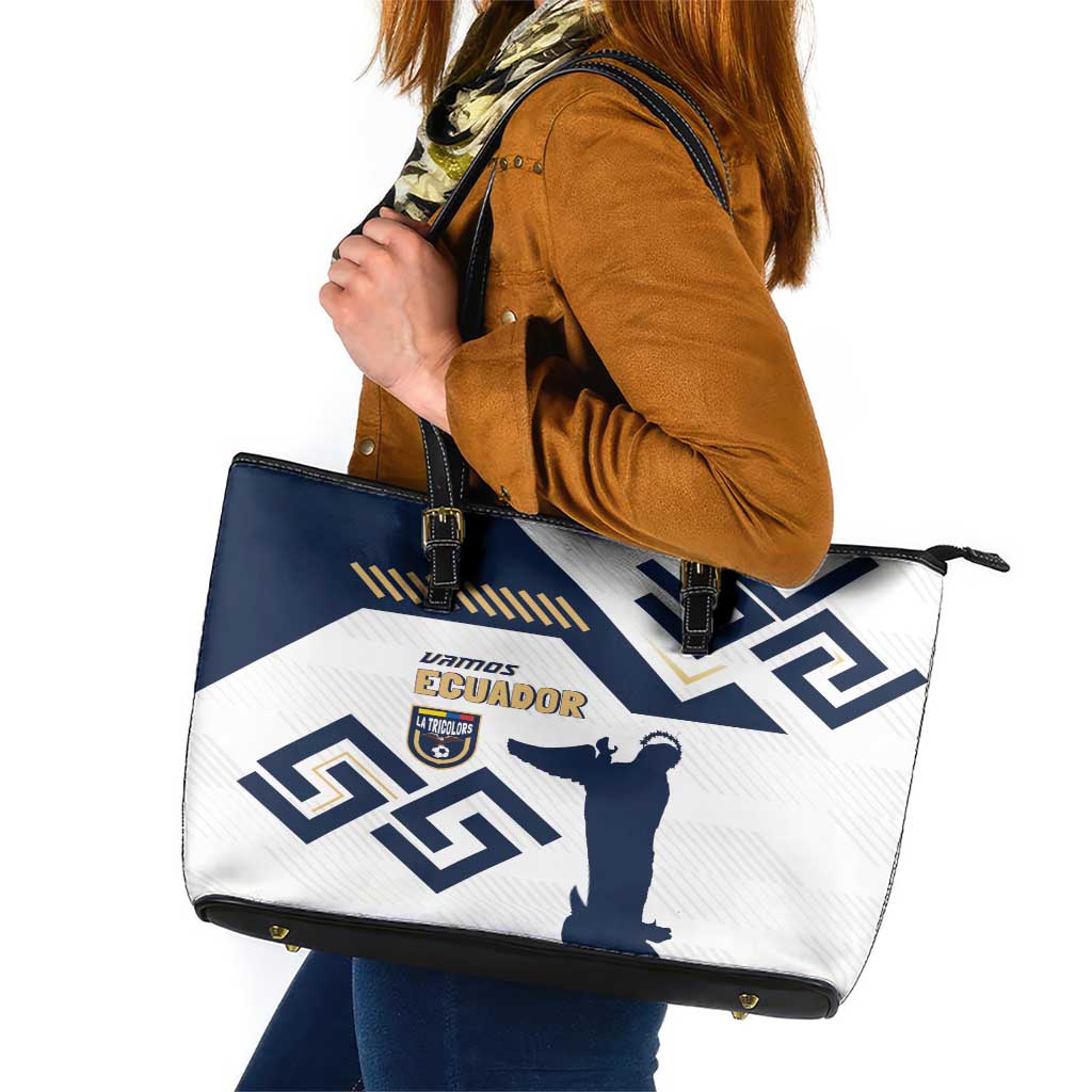 Ecuador Football Leather Tote Bag La Tricolors 2024 Virgen de El Panecillo LT7