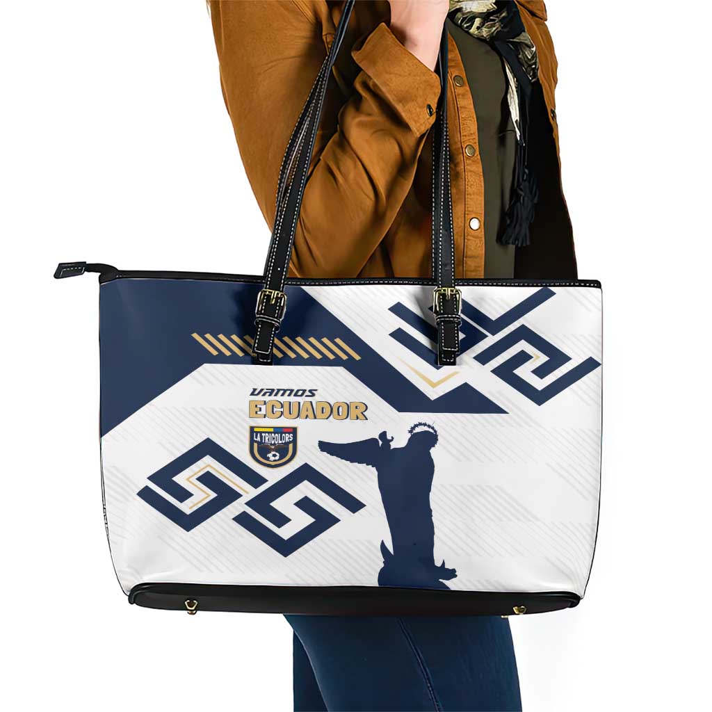 Ecuador Football Leather Tote Bag La Tricolors 2024 Virgen de El Panecillo LT7