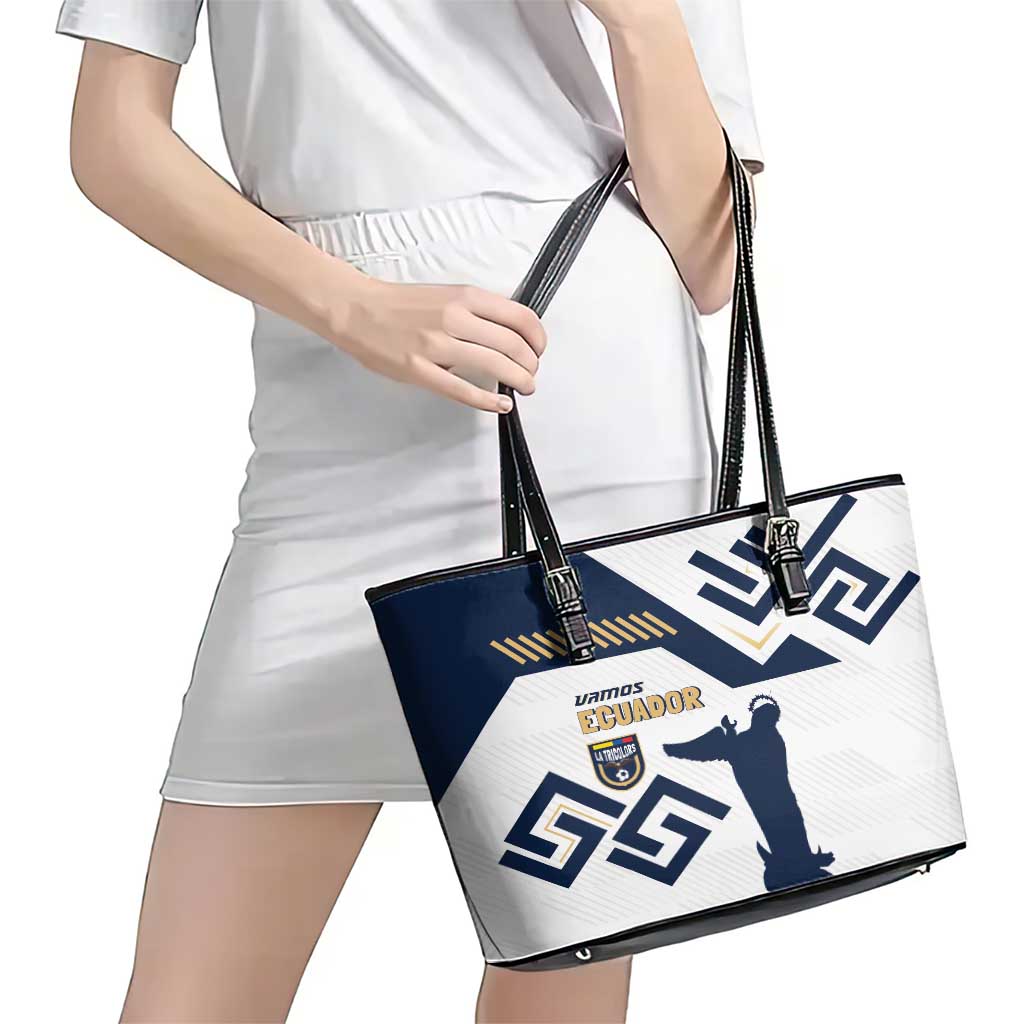 Ecuador Football Leather Tote Bag La Tricolors 2024 Virgen de El Panecillo LT7