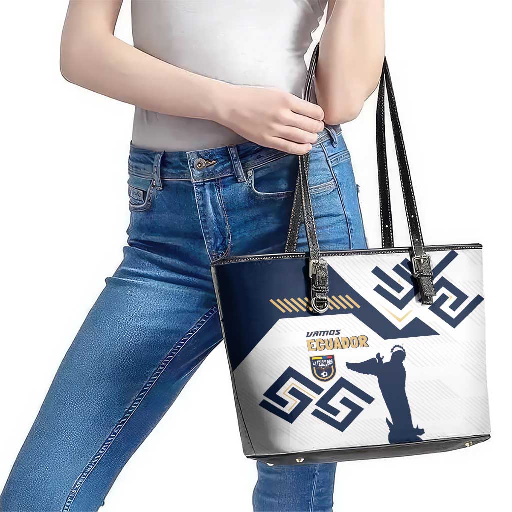 Ecuador Football Leather Tote Bag La Tricolors 2024 Virgen de El Panecillo LT7