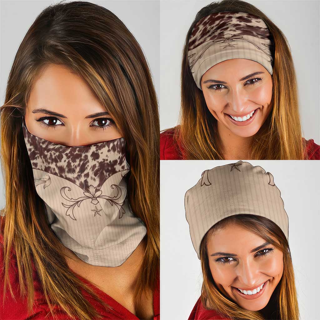 Cowboys Wild West Neck Gaiter Cow Prints LT7
