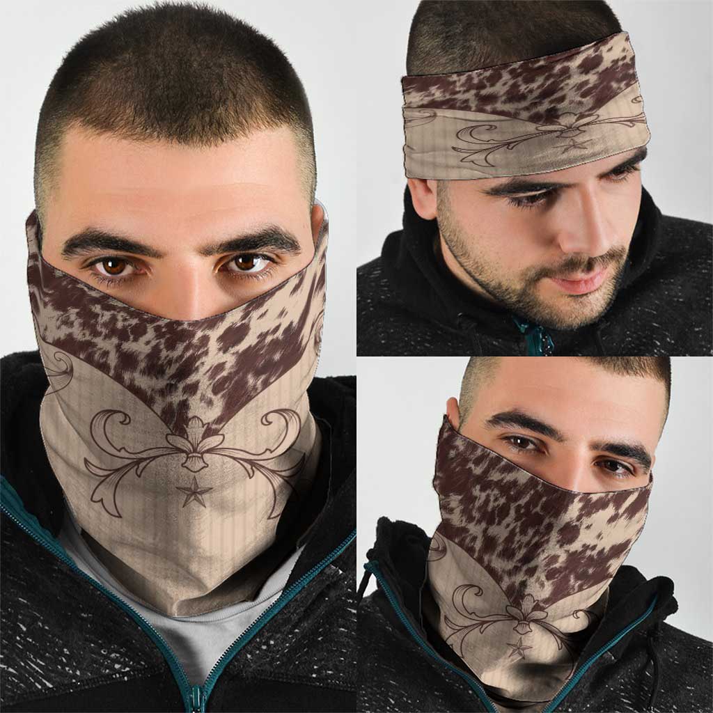 Cowboys Wild West Neck Gaiter Cow Prints LT7