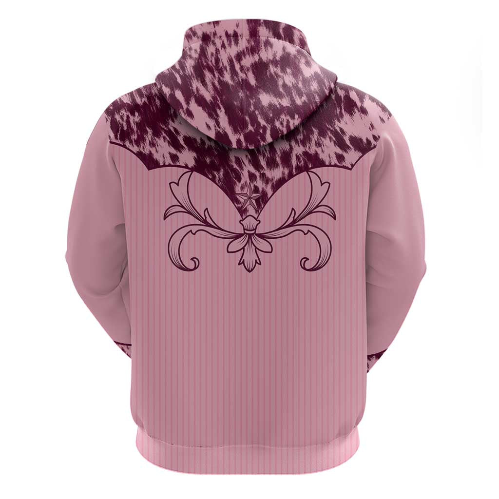 Cowboys Wild West Hoodie Pink Cow Prints LT7