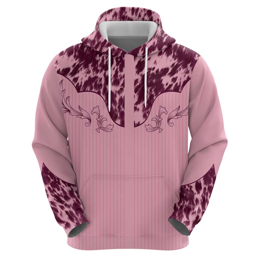 Cowboys Wild West Hoodie Pink Cow Prints LT7