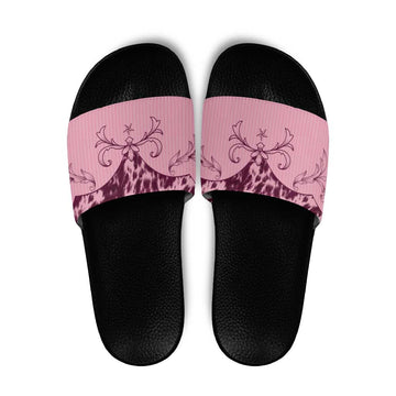 Cowboys Wild West Slide Sandals Pink Cow Prints LT7