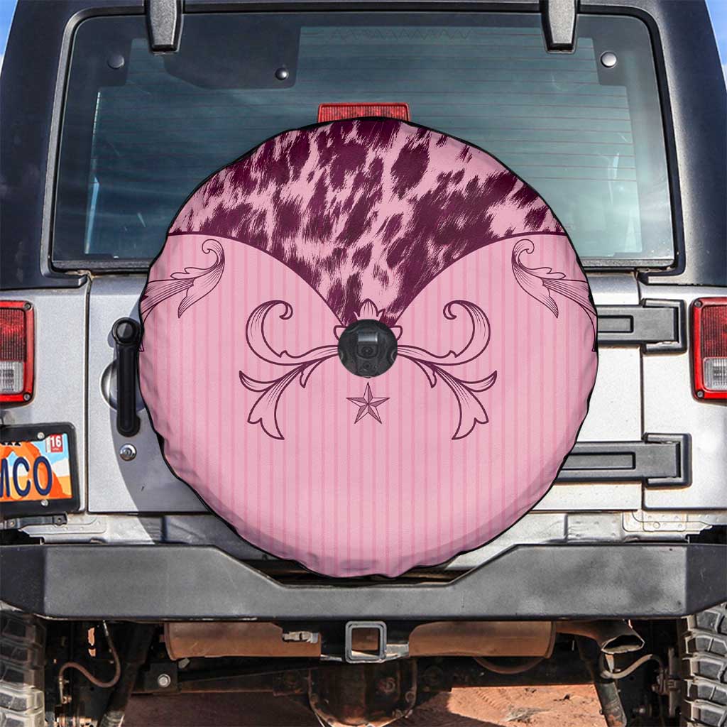 Cowboys Wild West Spare Tire Cover Pink Cow Prints LT7