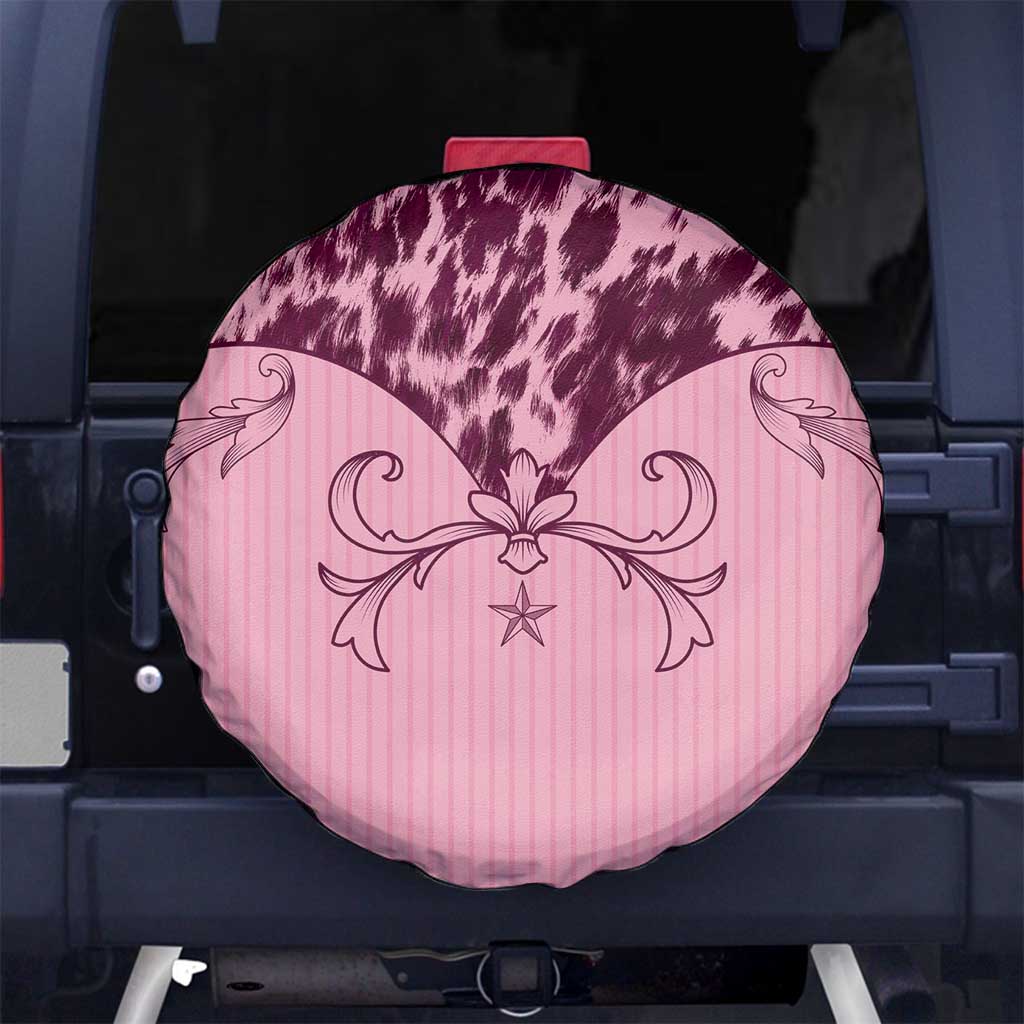Cowboys Wild West Spare Tire Cover Pink Cow Prints LT7