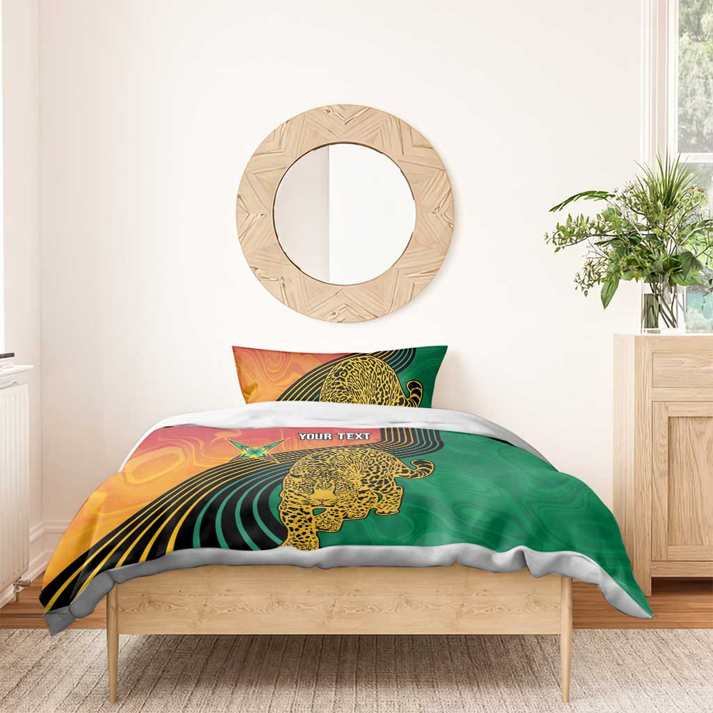 Personalized Afro Guyana Cricket Amazon Warriors Bedding Set Fierce Jaguars LT7