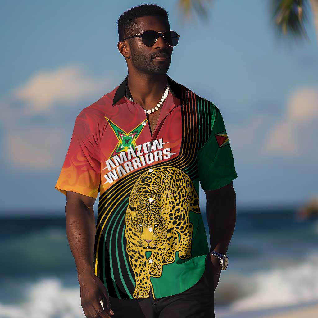 Personalized Afro Guyana Cricket Amazon Warriors Hawaiian Shirt Fierce Jaguars LT7