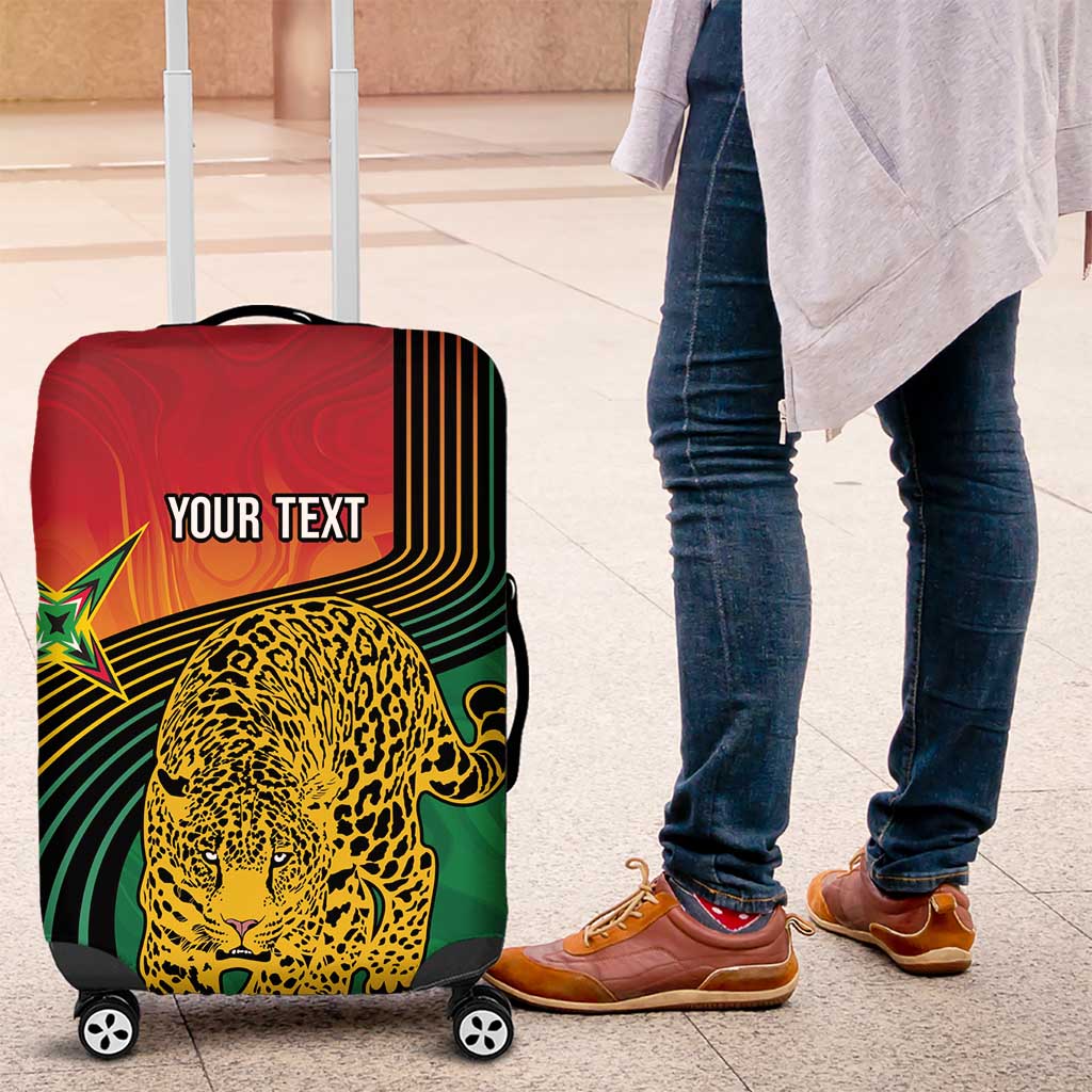 Guyana Cricket Amazon Warriors Personalized Luggage Cover Fierce Jaguars LT7