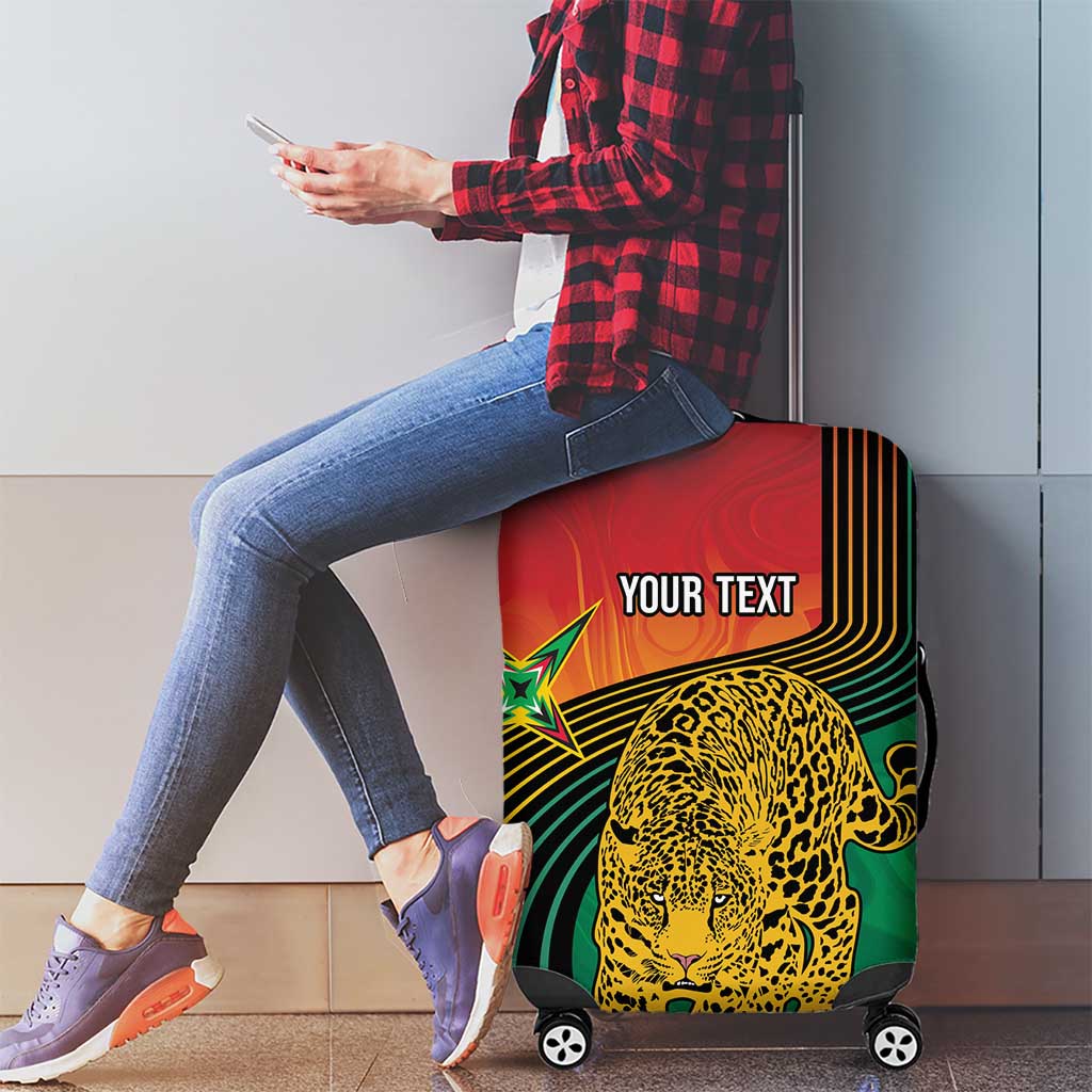 Guyana Cricket Amazon Warriors Personalized Luggage Cover Fierce Jaguars LT7