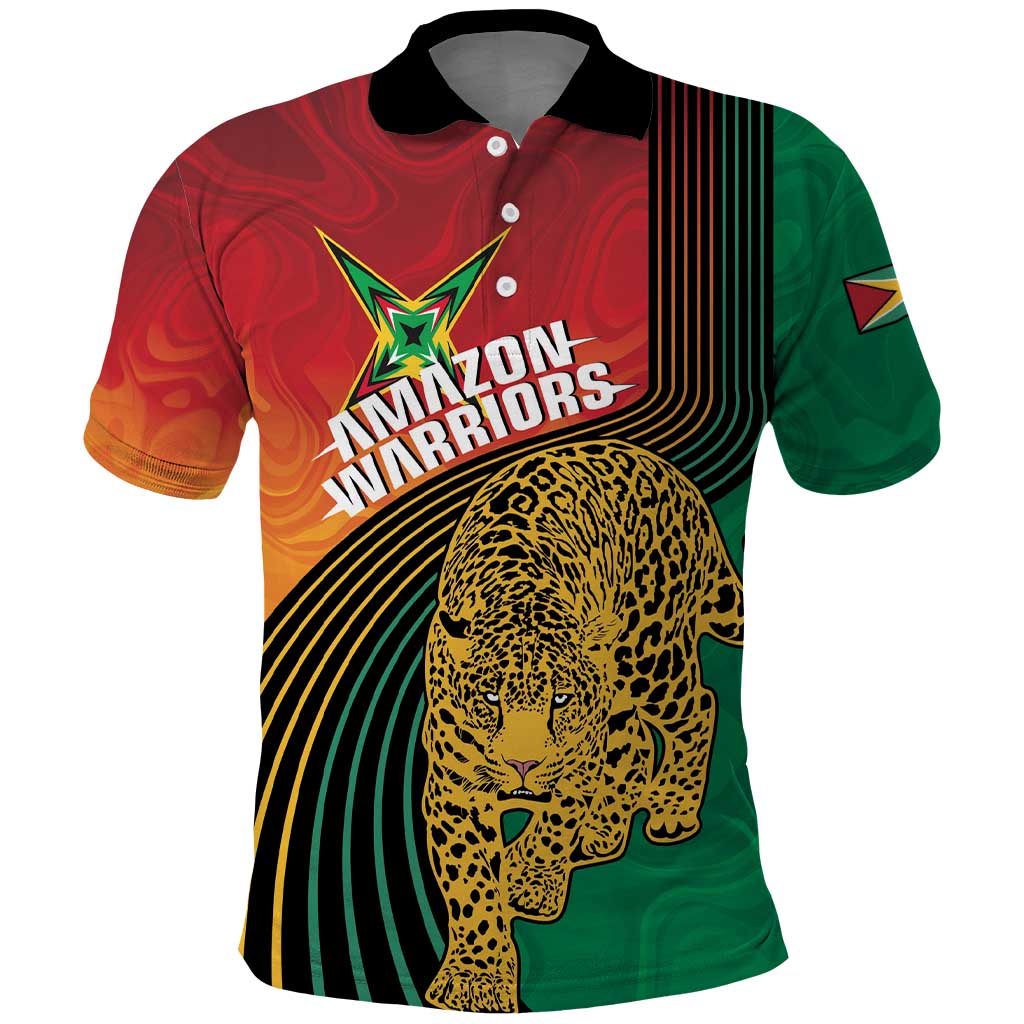 Guyana Cricket Amazon Warriors Personalized Polo Shirt Fierce Jaguars LT7