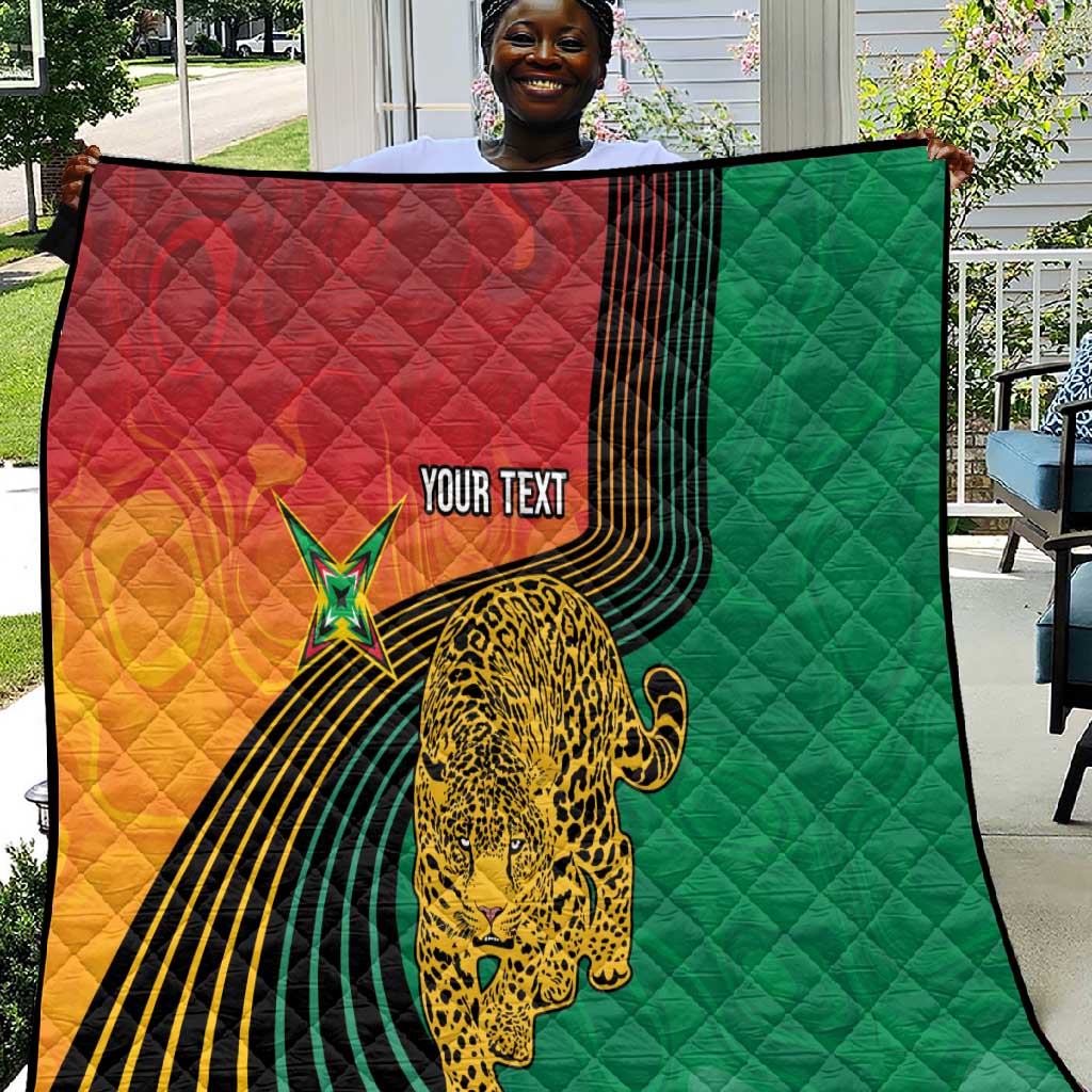 Personalized Afro Guyana Cricket Amazon Warriors Quilt Fierce Jaguars LT7