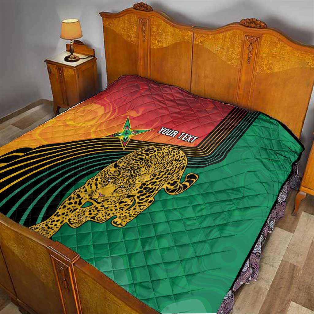 Personalized Afro Guyana Cricket Amazon Warriors Quilt Fierce Jaguars LT7