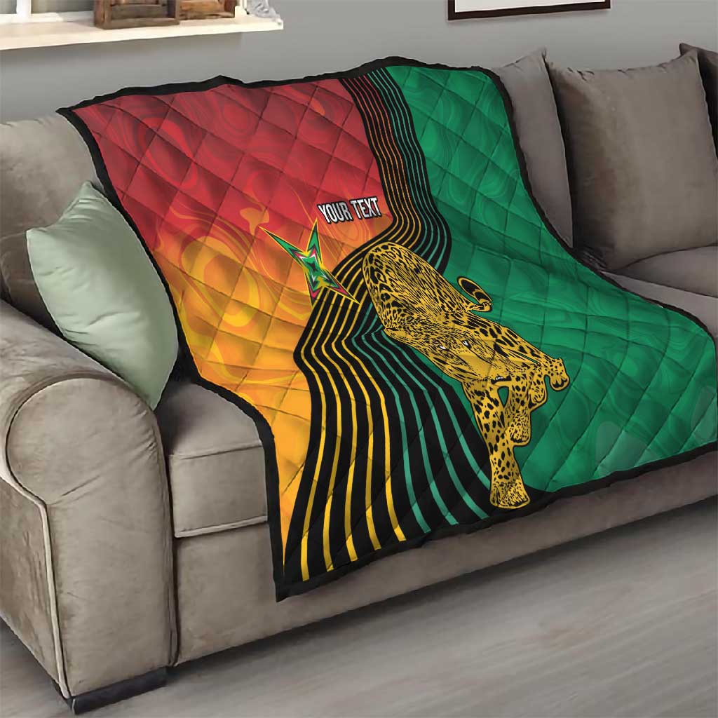Personalized Afro Guyana Cricket Amazon Warriors Quilt Fierce Jaguars LT7