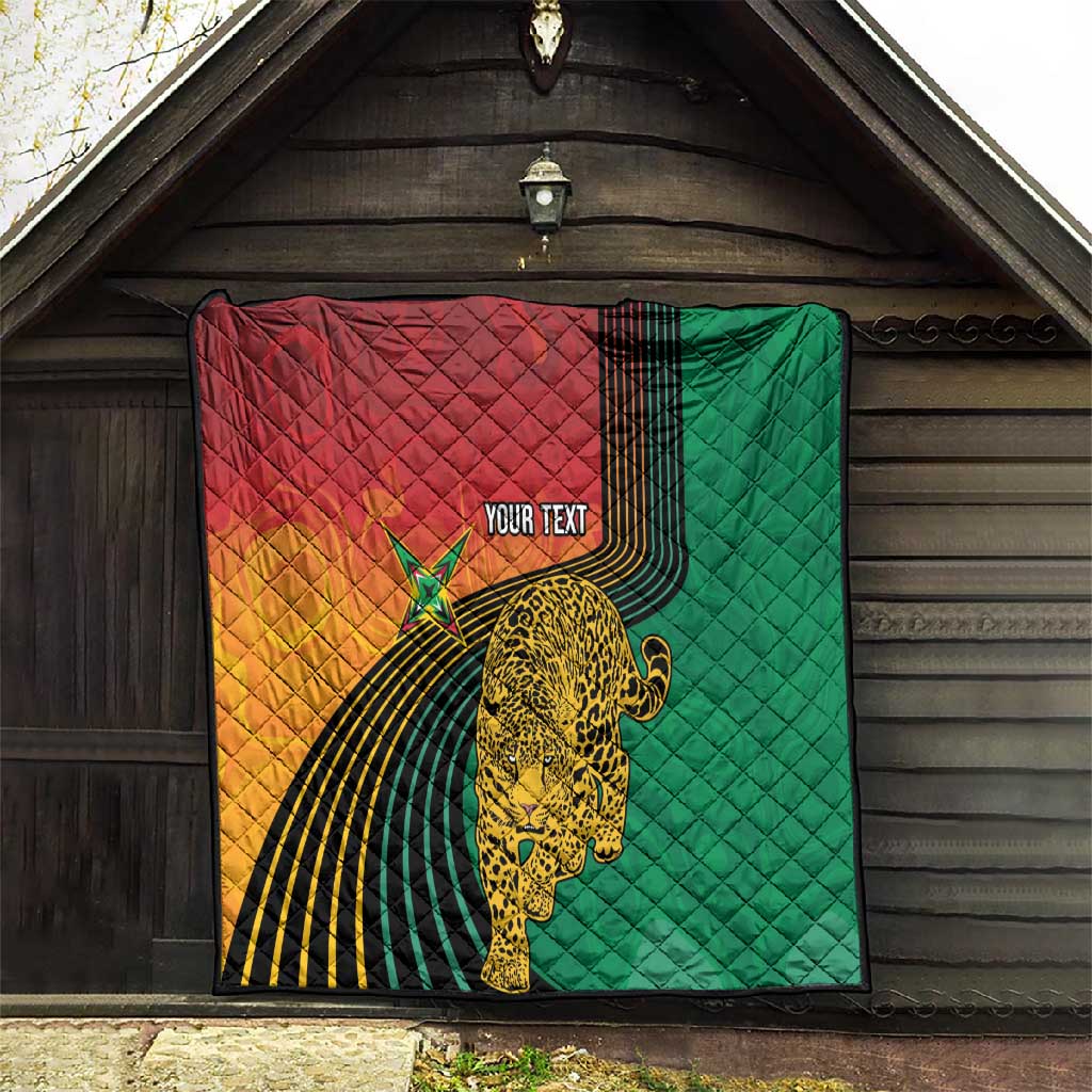 Personalized Afro Guyana Cricket Amazon Warriors Quilt Fierce Jaguars LT7
