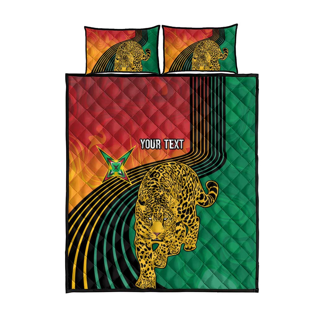 Personalized Afro Guyana Cricket Amazon Warriors Quilt Bed Set Fierce Jaguars LT7